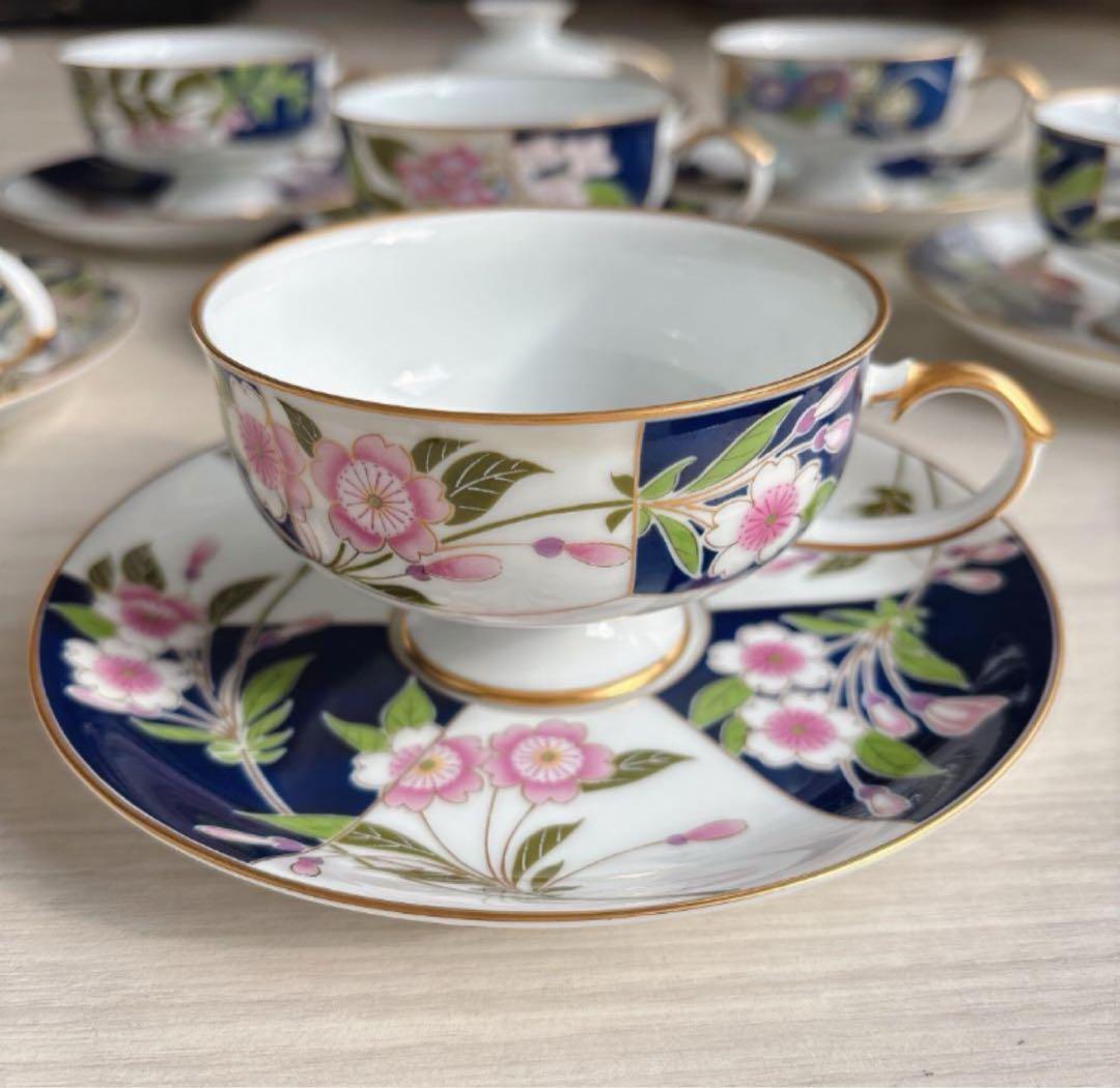 ◆ 香蘭社 皇居の月1984年　8客　カップ　ソーサー