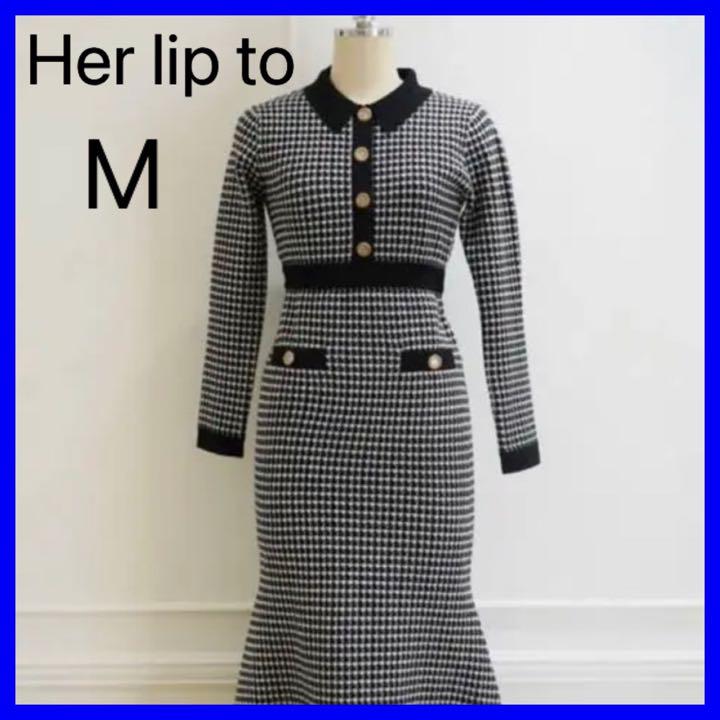 ［新品］Buckingham Houndstooth Knit Dress