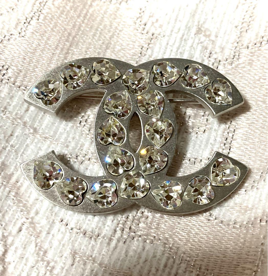 【CHANEL】 シャネル ハートモチーフ ブローチ 画像1