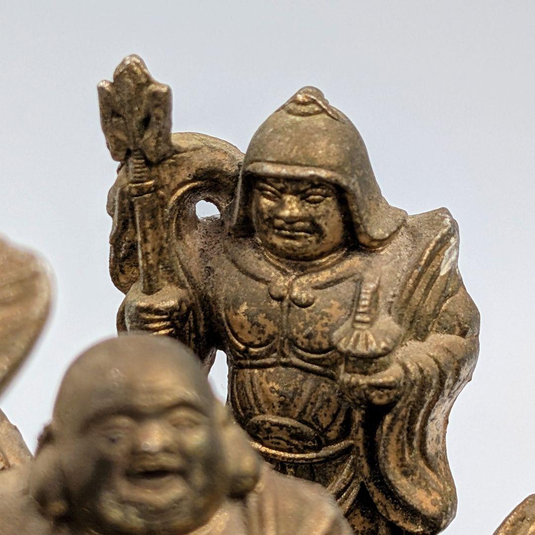 金属製 七福神 寶船 縁起物 宝船 置物 インテリア 現状品