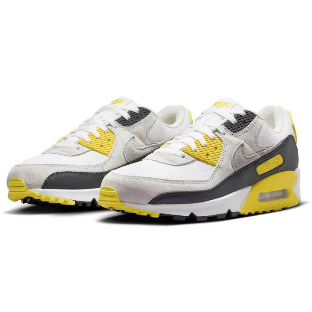 NIKE AIR MAX ホワイト/グレー/イエロー 24センチ - メルカリ