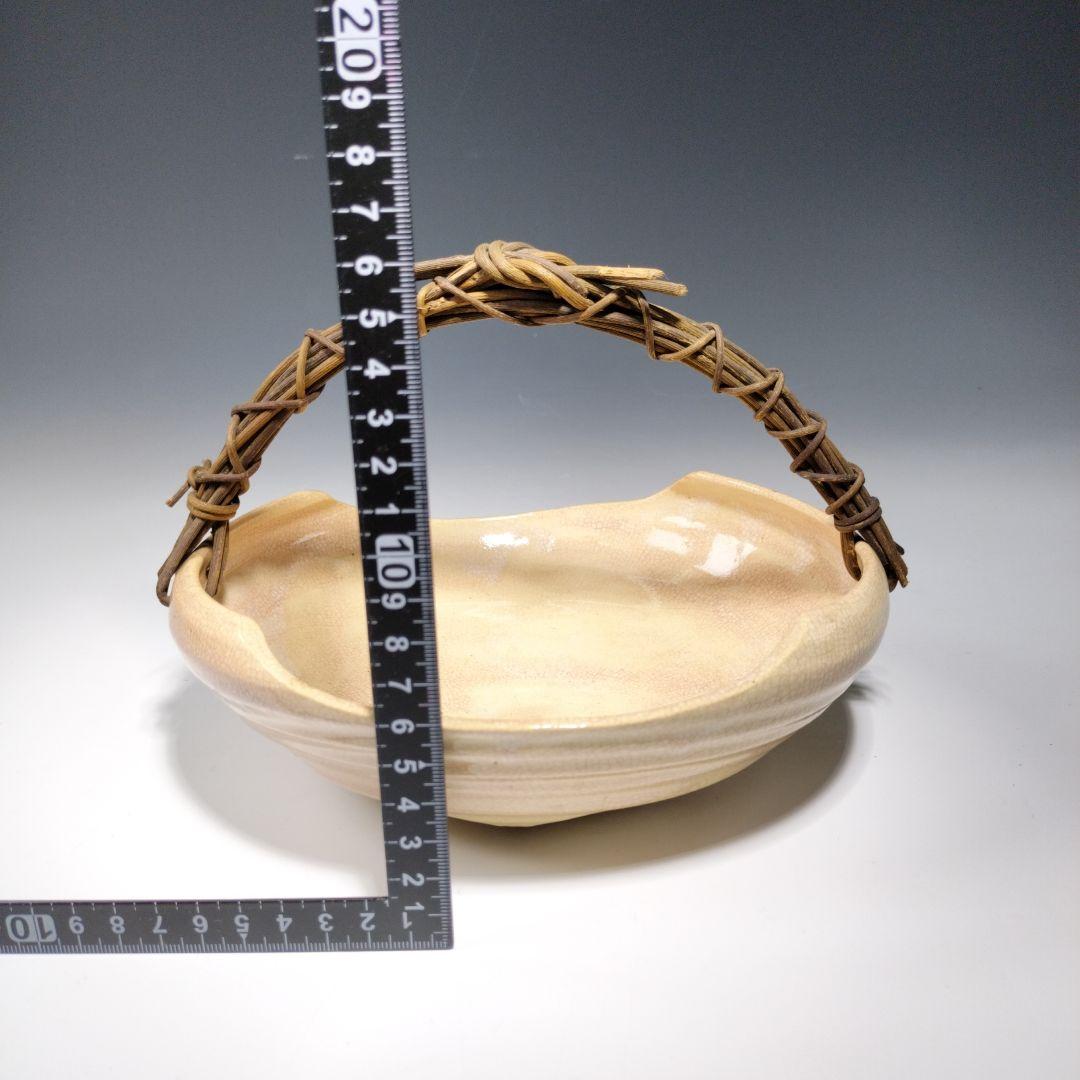 値下げ！茶道具　萩焼　11代　坂高麗左衛門　つる付鉢　共箱 萩焼茶碗 11世 坂高麗左衛門(作) 共箱 小堀宗通箱書 | 古美術ささき