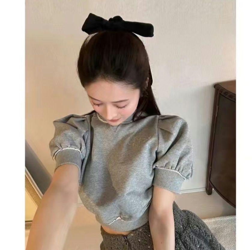 bibiy パフスリーブ トップス プルオーバー インスタ 人気 フレア 韓国