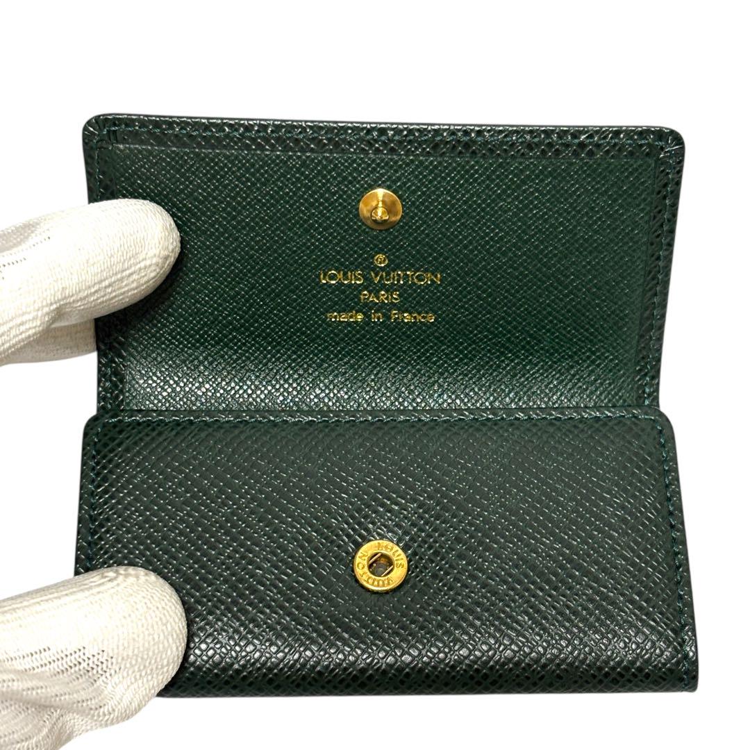 (未使用) LOUIS VUITTON ルイヴィトン　タイガ　４連キーケース　緑