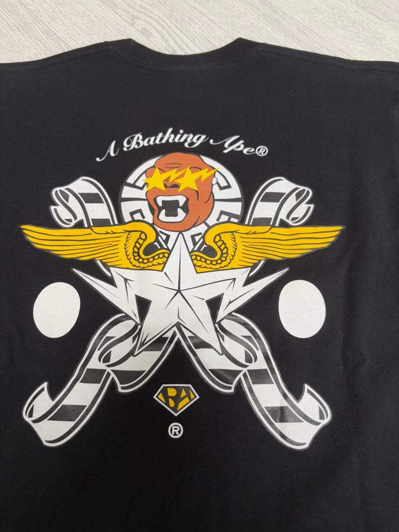 a bathing ape BAPE エイプ Tee ブラック Sサイズ