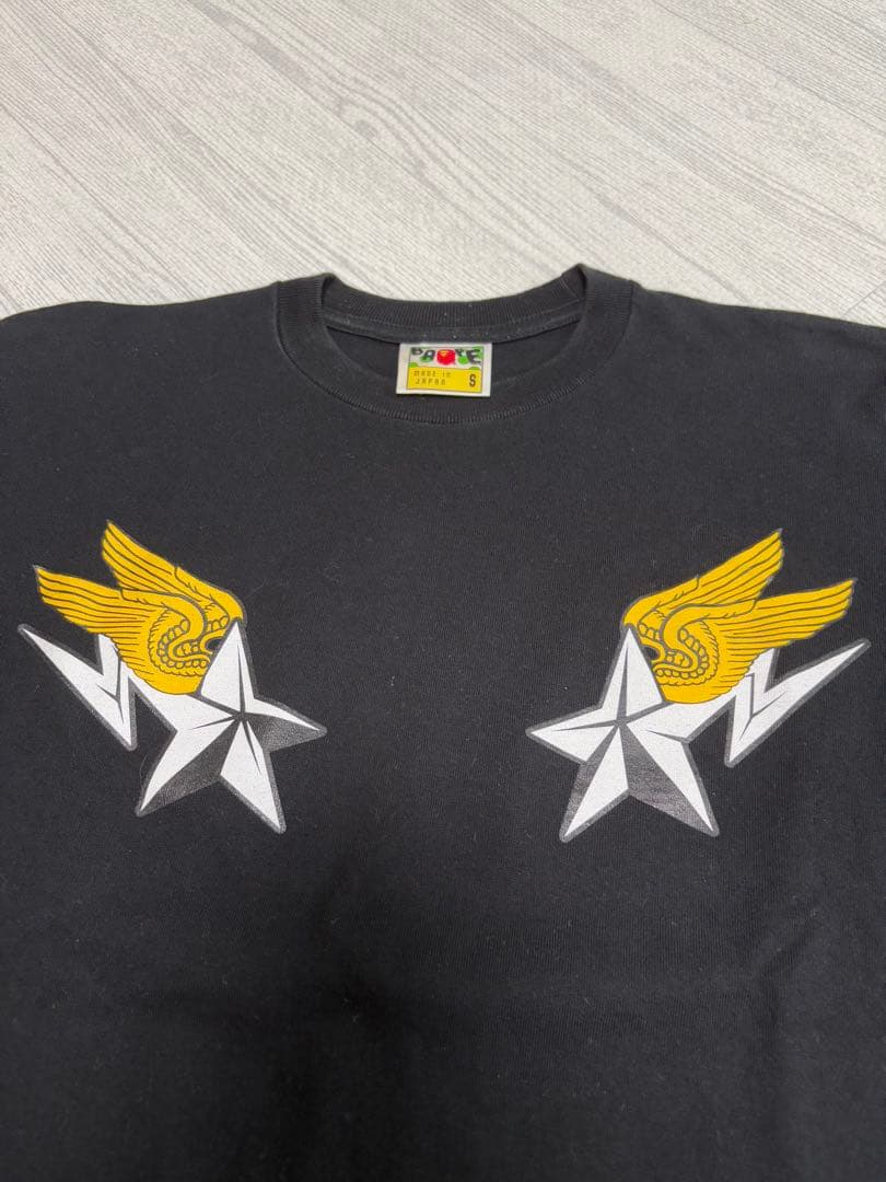 a bathing ape BAPE エイプ Tee ブラック Sサイズ