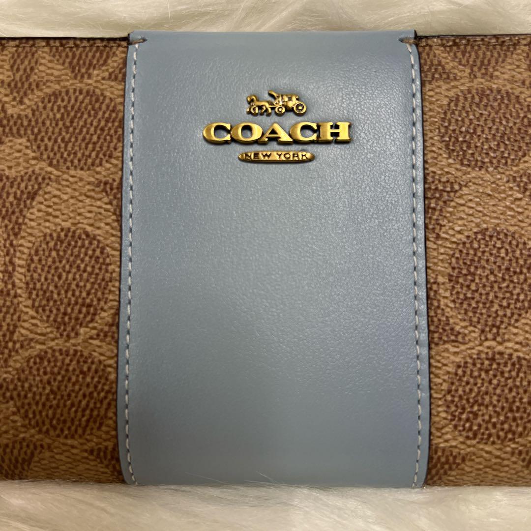 新品✨ 【コーチ／COACH】 シグネチャー ラウンド ファスナー ウォレット