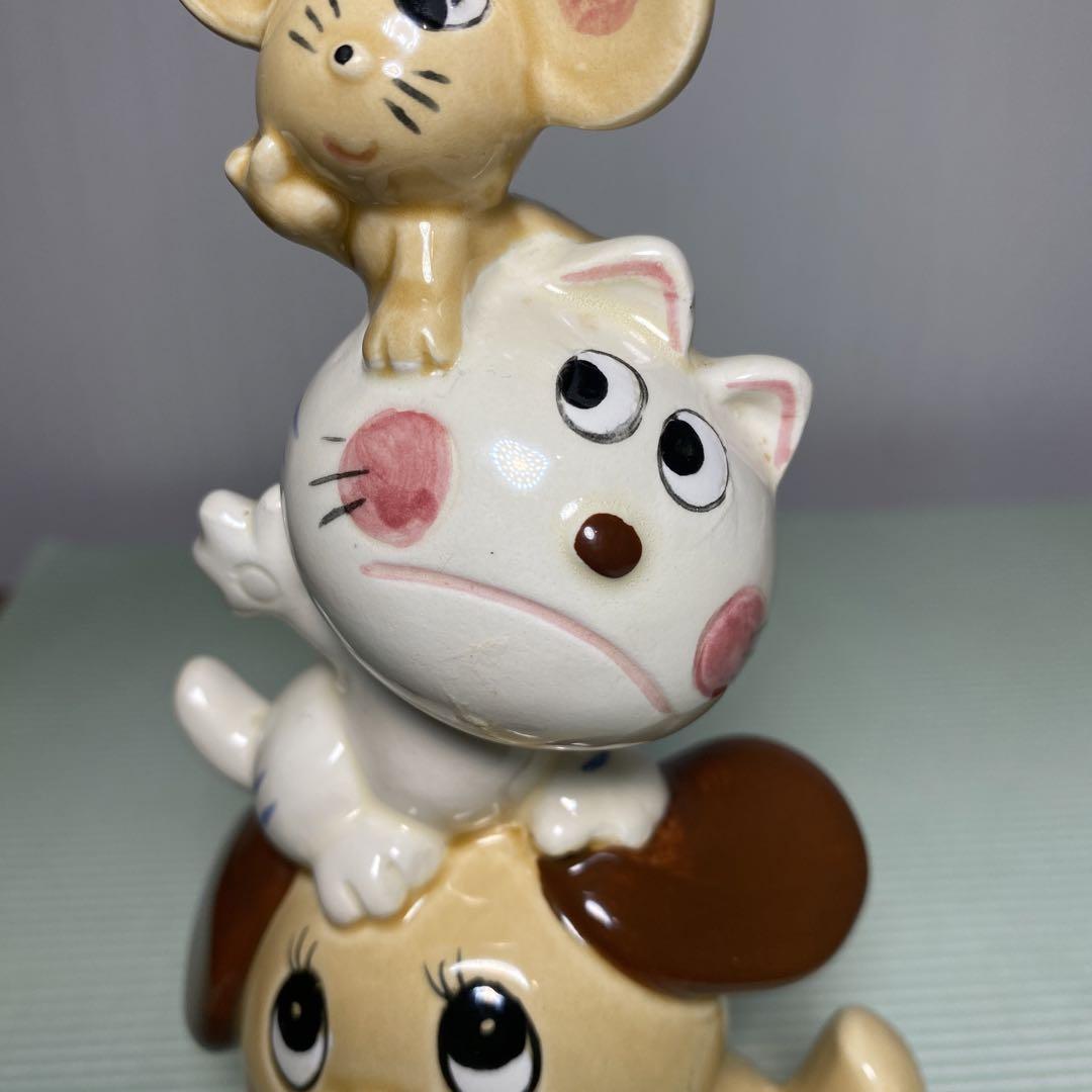 内藤ルネ 貯金箱 犬 猫 ねずみ