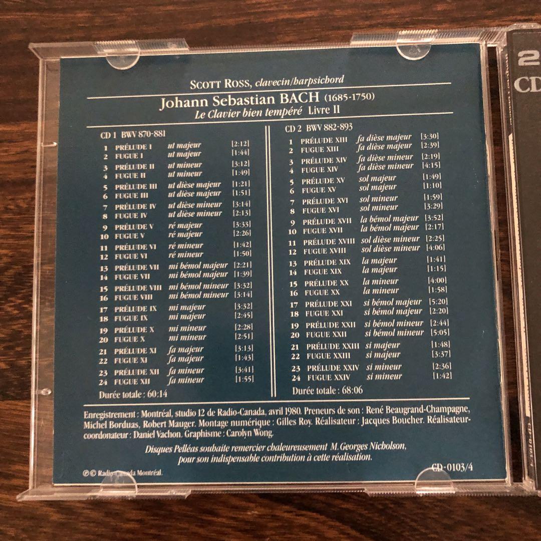 バッハ 平均律クラヴィーア曲集 第2巻 2CD スコット・ロス 4CD バッハ 平均律クラヴィーア曲集・第I巻 & 第II巻 スコット