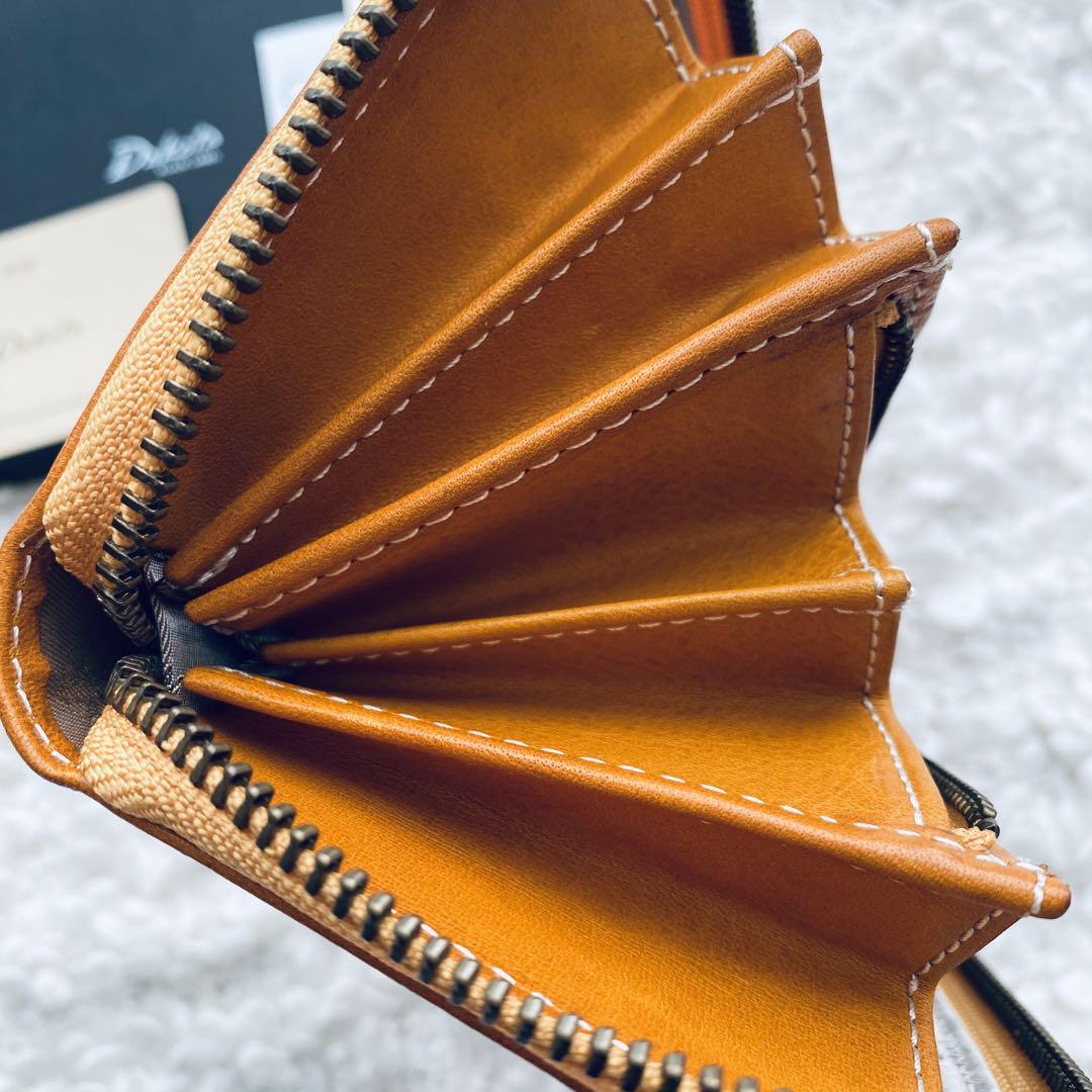 ダコタ レディース 財布 ラウンド長財布 長財布 牛革 リリーヴォ マスタード