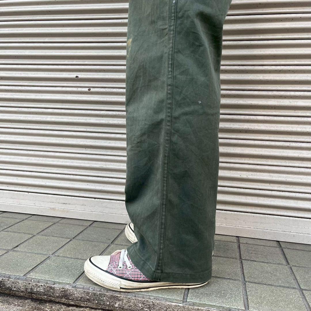 70s 韓国軍 実物 ベイカーパンツ ヘリンボーン カーゴパンツ ミリタリー