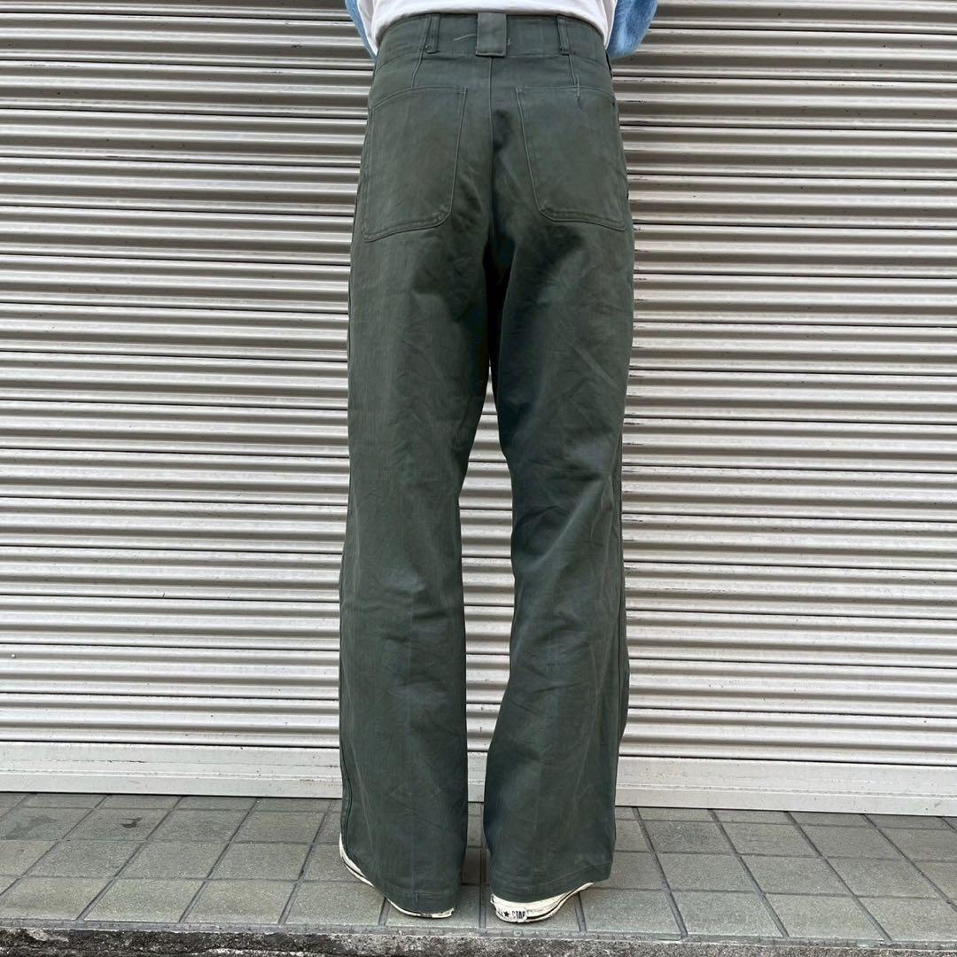 70s 韓国軍 実物 ベイカーパンツ ヘリンボーン カーゴパンツ ミリタリー