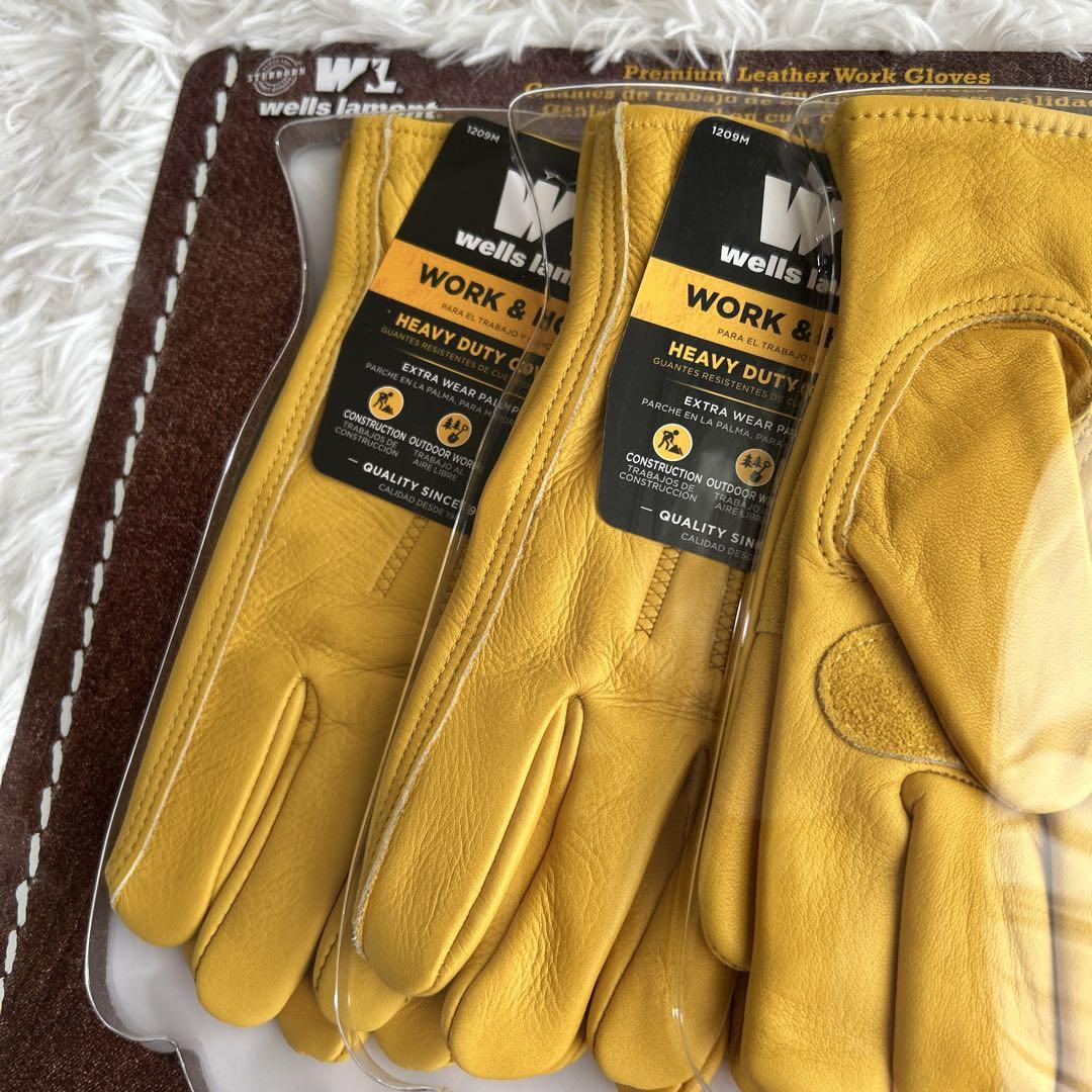 新品 未使用 wells lamont 牛革グローブ 3双