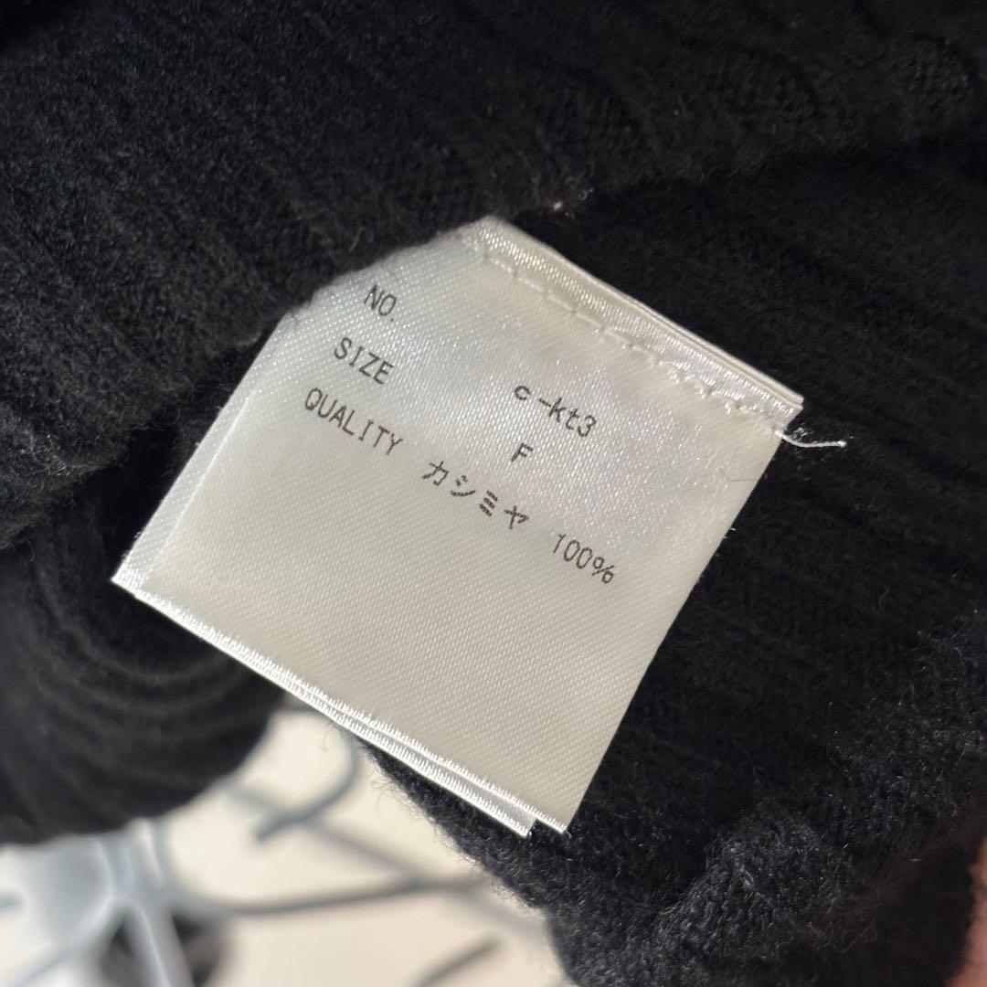 cccmalie シーマリー カシミヤ フリル袖ニット ブラック フリーサイズ cccmalie シーマリー カシミヤ フリル袖ニット ブラック フリーサイズ