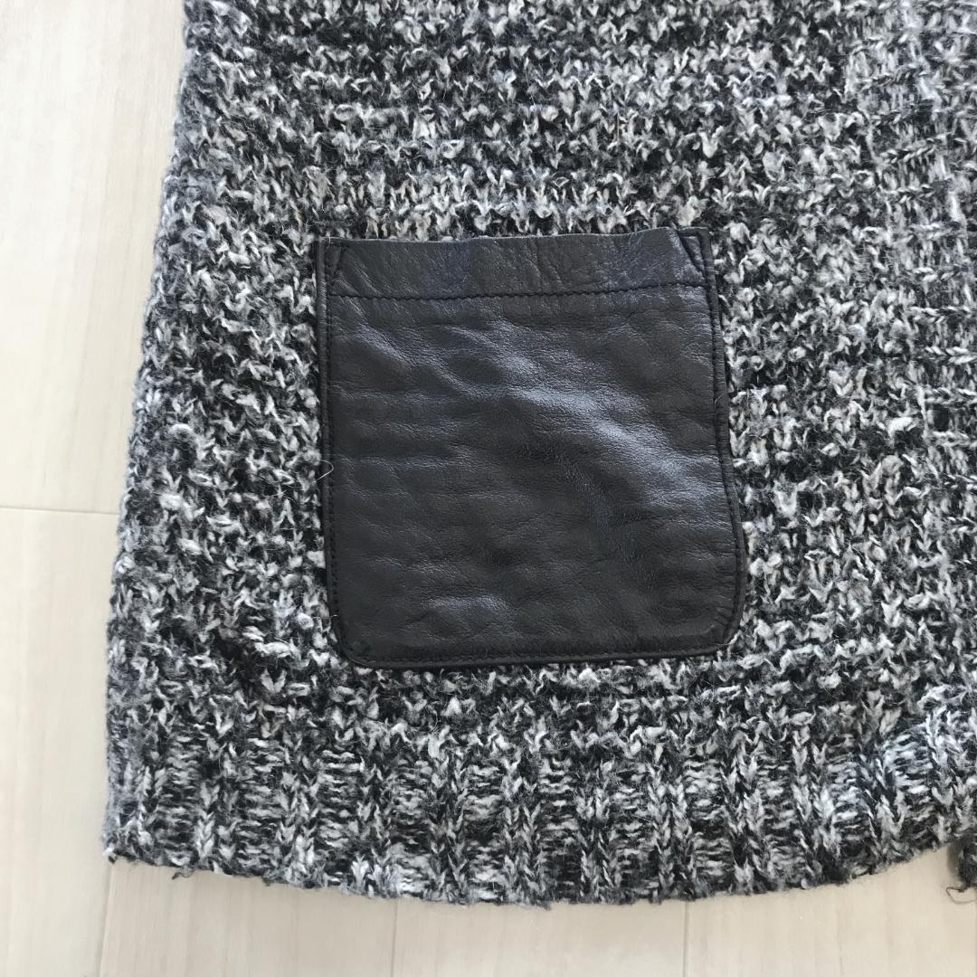 美品 JEANASISジーナシス モヘヤ混ニットカーディガン ゆったり ポケット