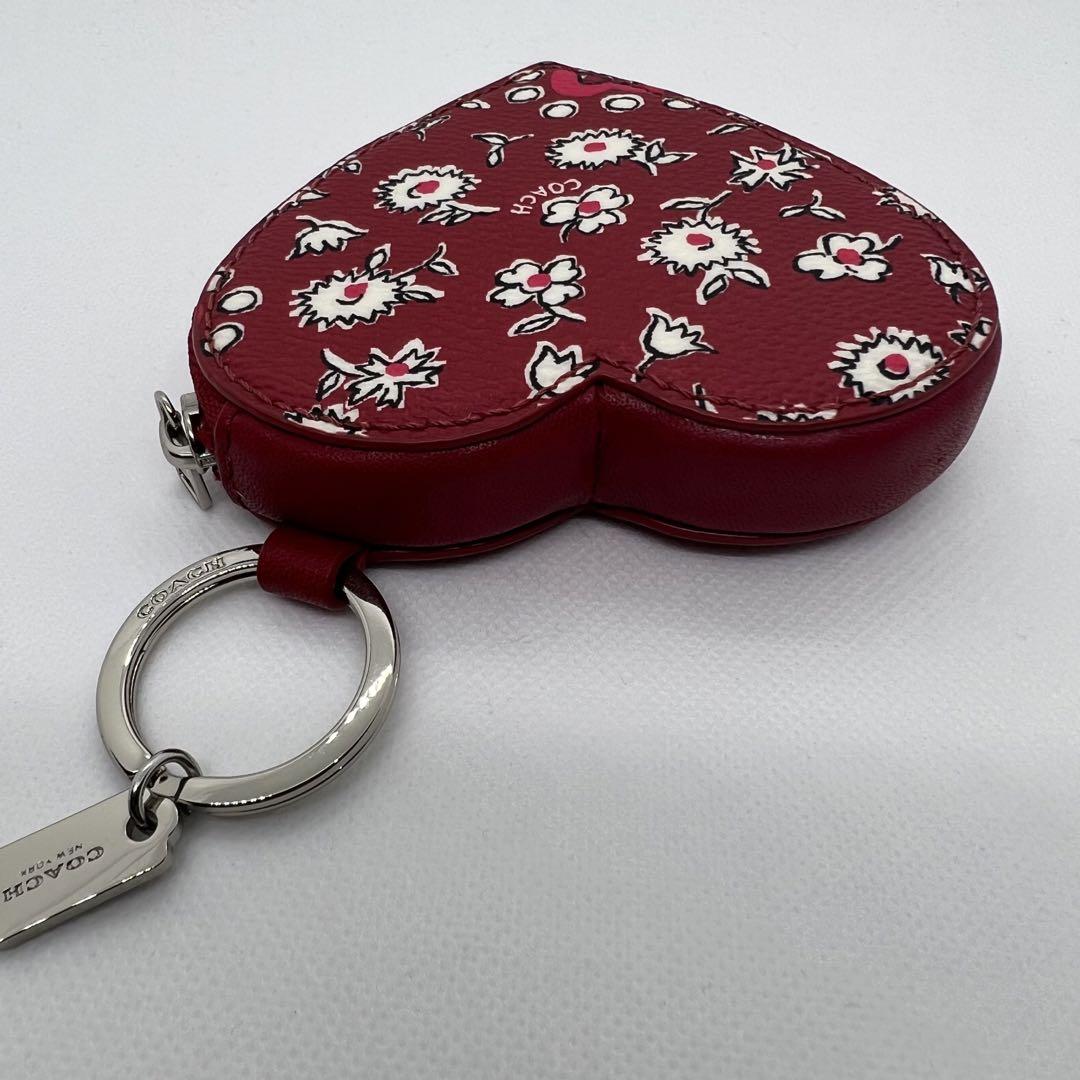 新品未使用】コーチ COACH コインケース 小銭入れ 花柄 ハート 最安