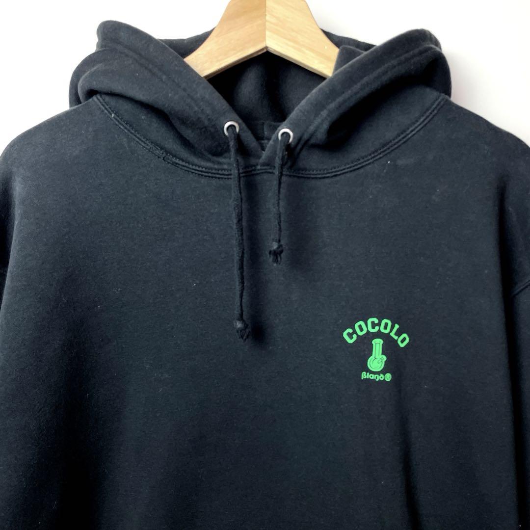 COCOLO BRANDブラックパーカー XL BACK BONG HOODIE (BLACK) - COCOLOBLAND WEB STORE