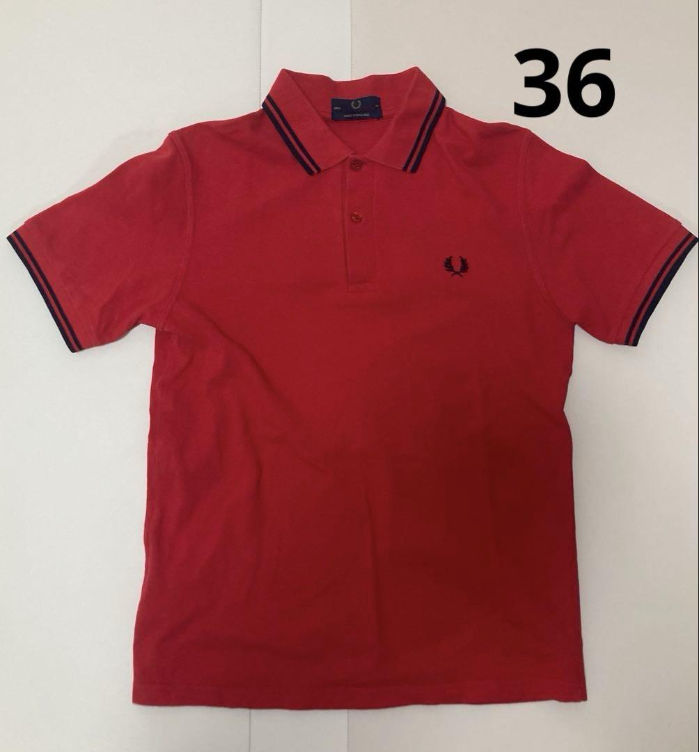 【美品】FRED PERRY 半袖ポロシャツ　レッド / S FRED PERRY 「FRED PERRY」 半袖ポロシャツ 10 レッド