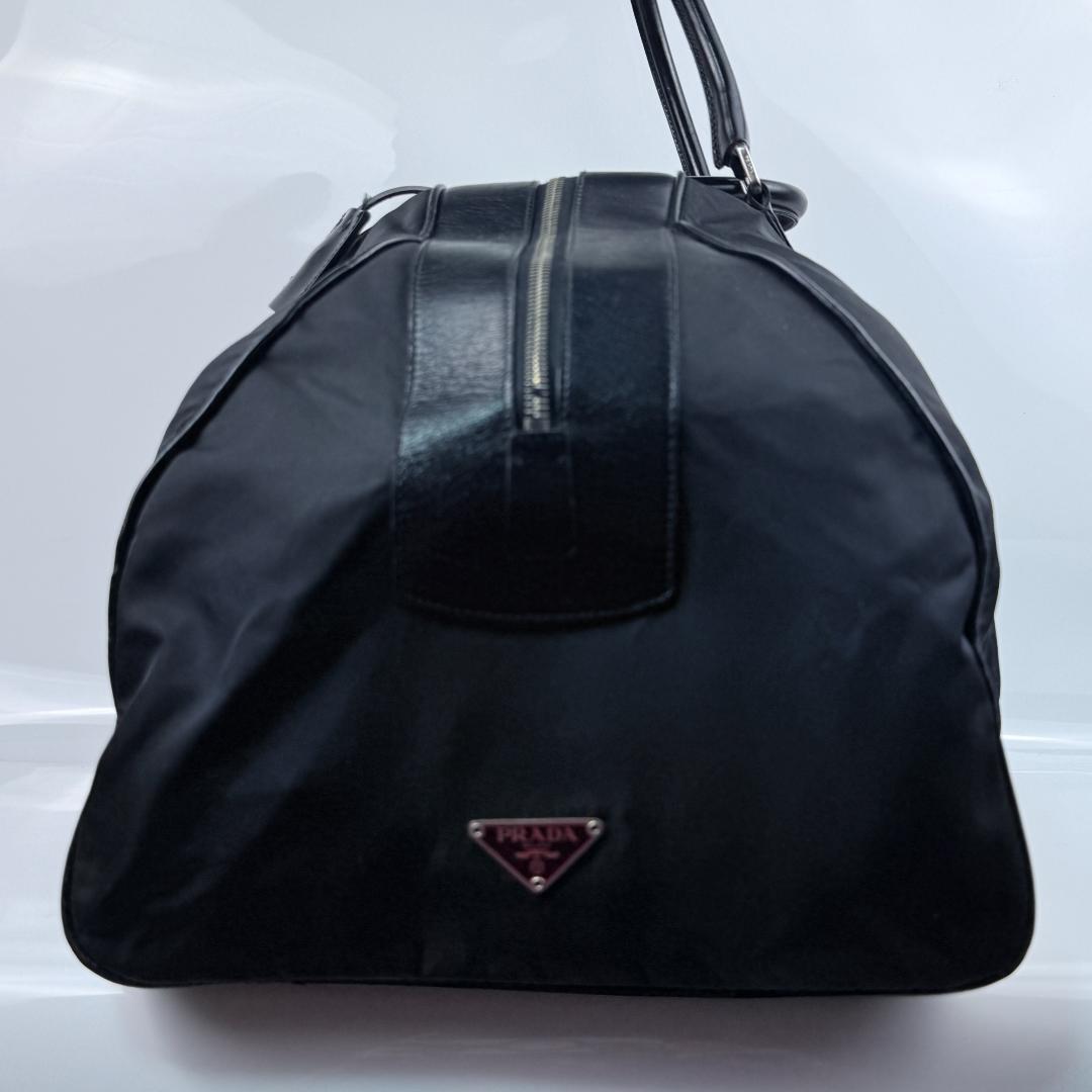 PRADA ボストンバッグ 大容量 三角ロゴプレート テスート