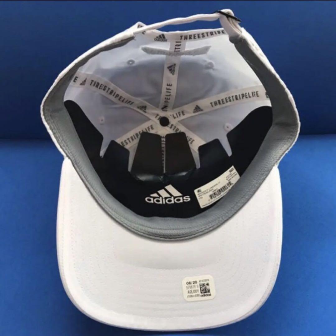 USA レア【新品】アディダス キャップ 白 帽子 ハット - メルカリ