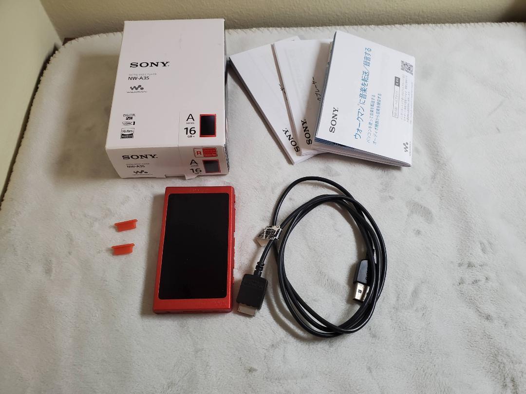 SONY NW-A35 赤色 ウォークマン ハイレゾ対応 - メルカリ