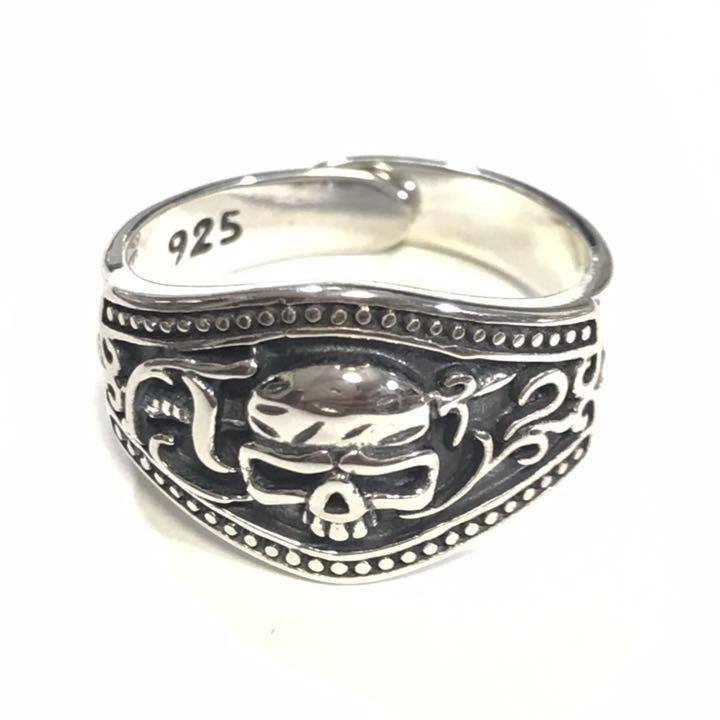 【R1433】silver925 スカル リング シルバー925 髑髏