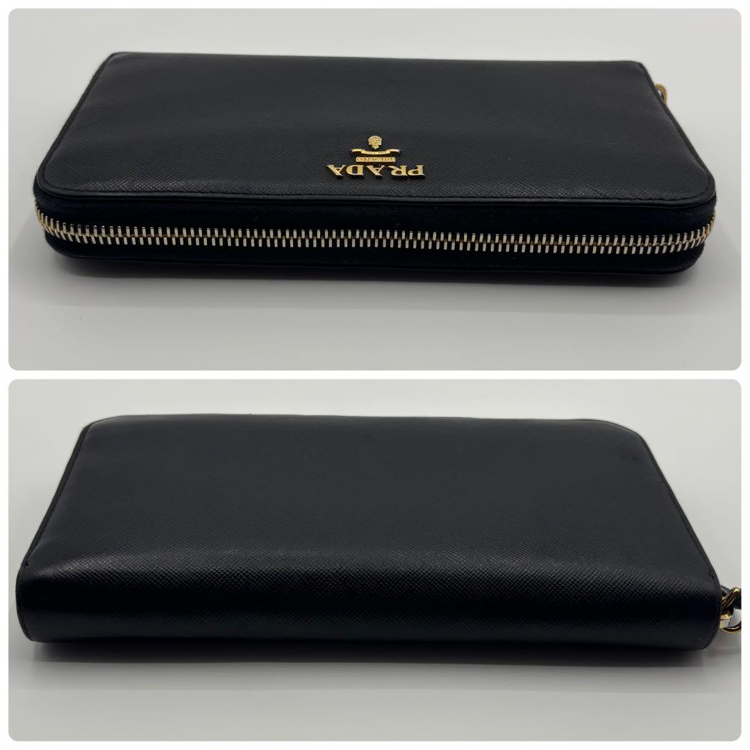 PRADA プラダ　長財布　ラウンドファスナー　ロゴ金具　サフィアーノレザー