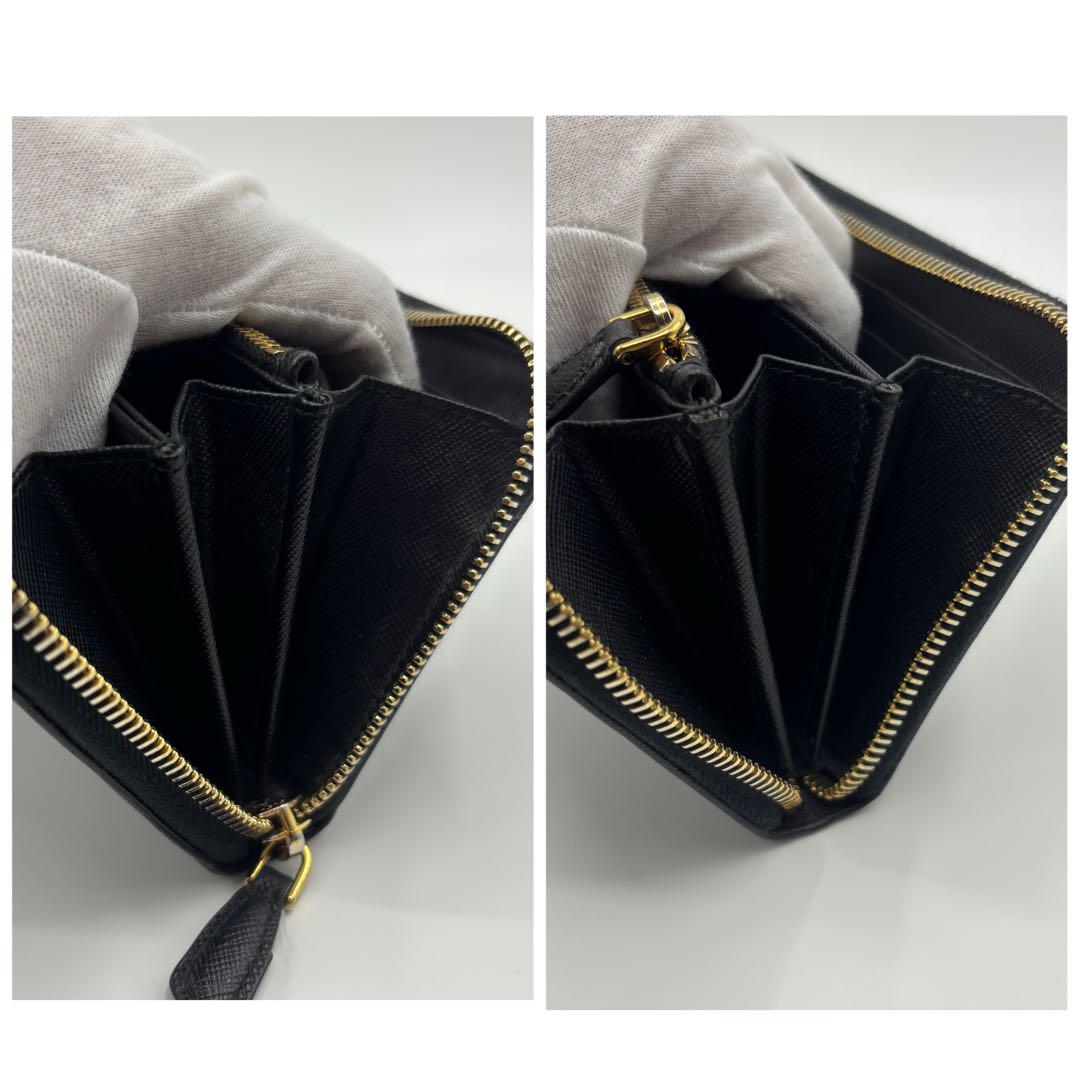 PRADA プラダ　長財布　ラウンドファスナー　ロゴ金具　サフィアーノレザー