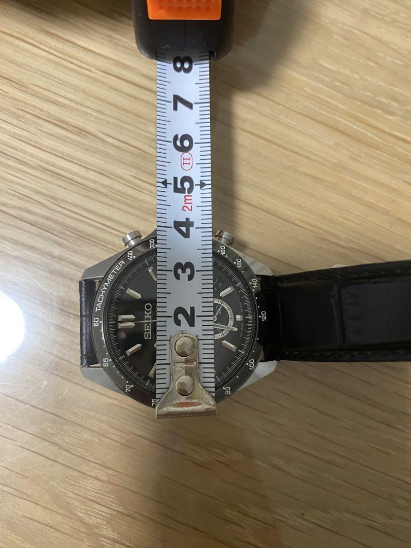 SEIKO クロノグラフ 純正レザーベルト