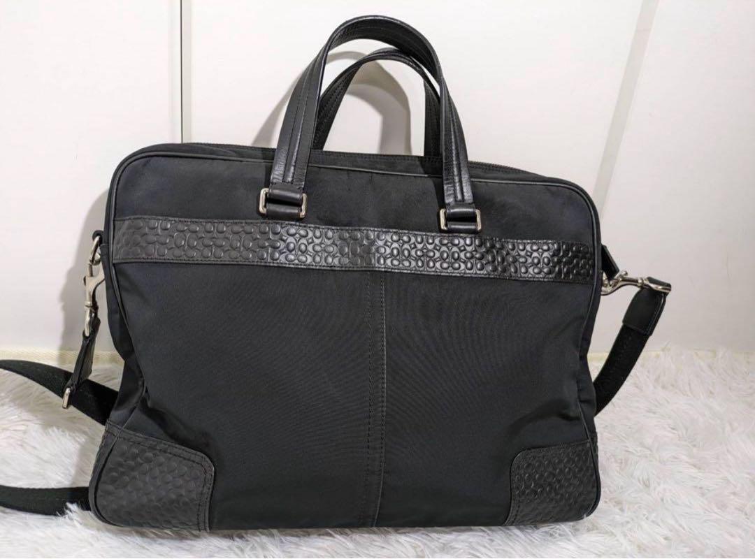 美品✨  coach コーチ 2way ビジネスバッグ 黒 シグネチャー