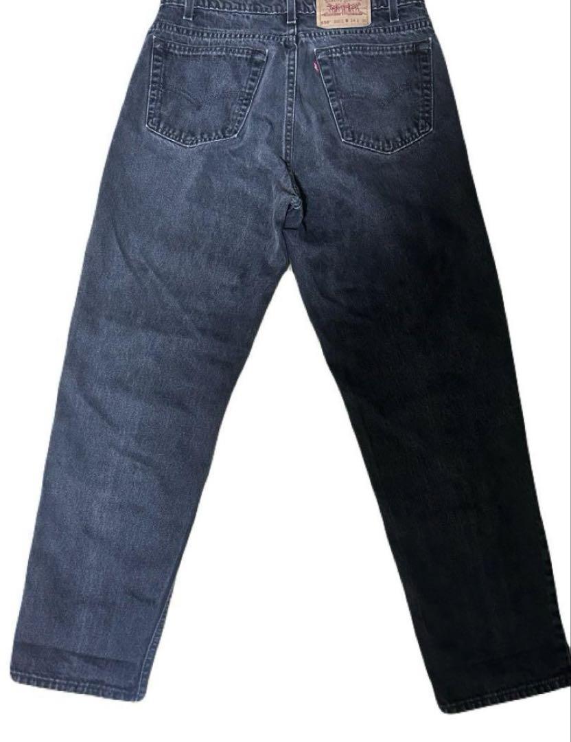 90s USA製Levi's 550 ブラックデニム　W34 L30