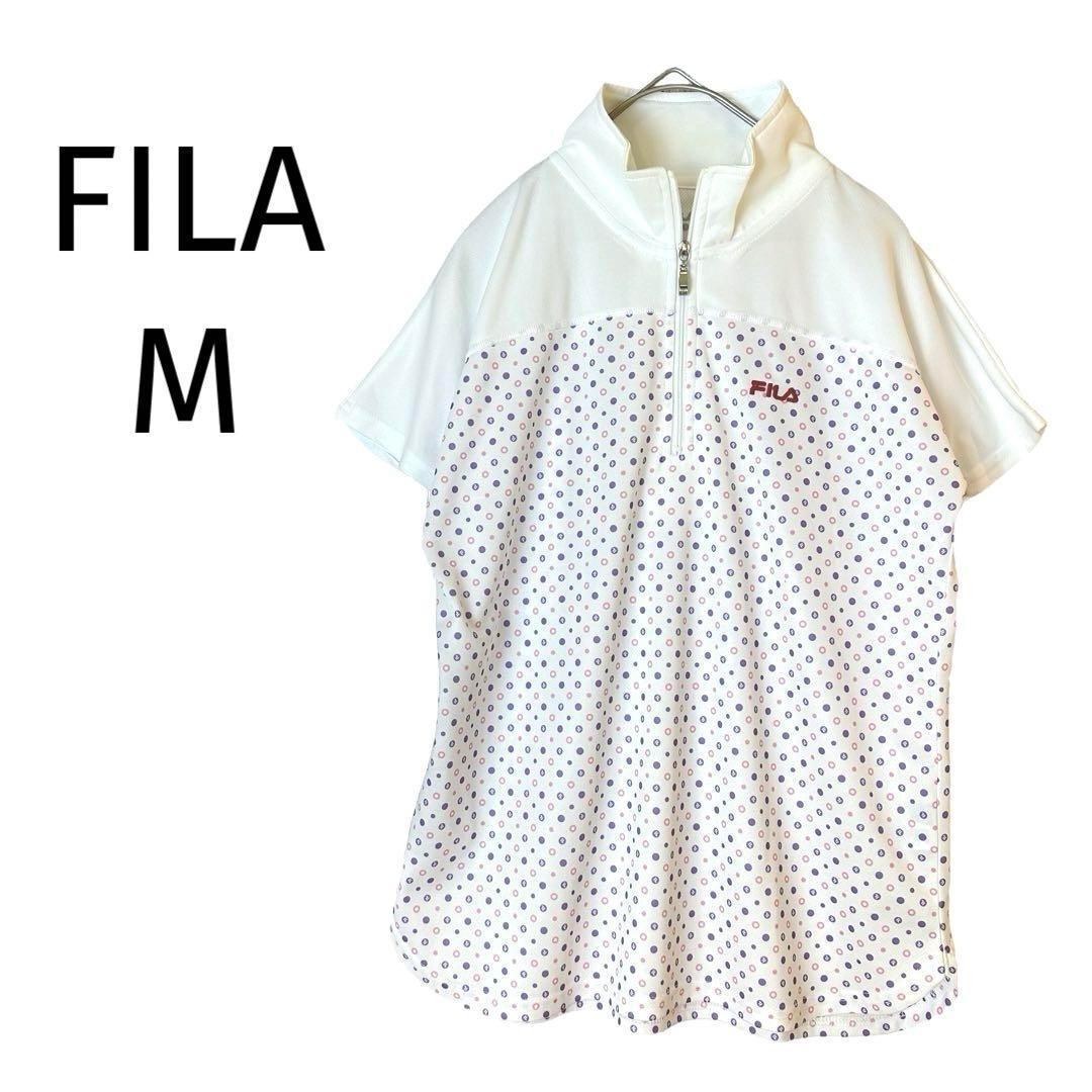 FILA♡白ラケット柄セットアップ セットアップ】FILA テニスラケット柄 Tシャツ＆スカートセット
