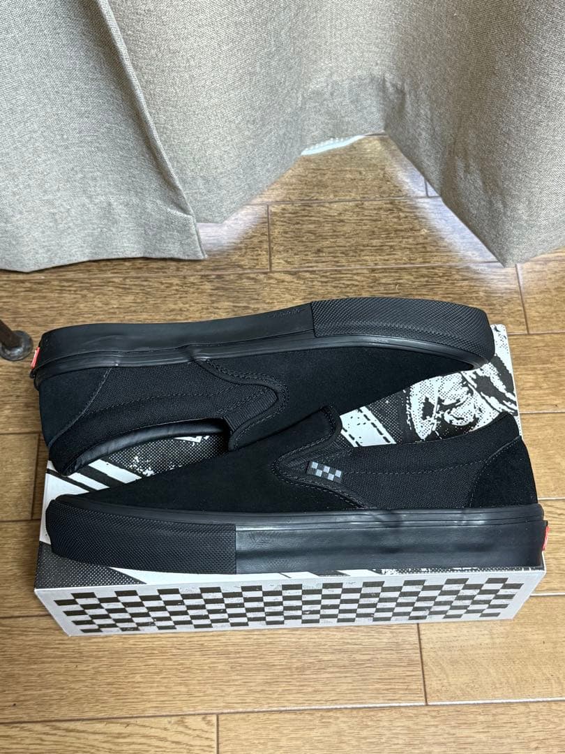 ヴァンズ スケート スリッポン ポップ クッシュ ブラック US11 29cm ヴァンズ スケート スリッポン ポップ クッシュ ブラック US11 29cm