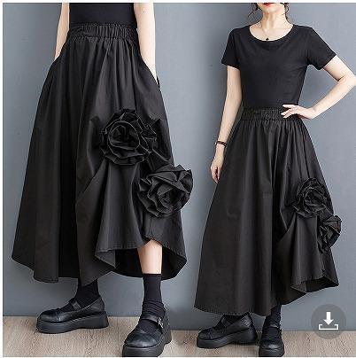 大きいサイズ レディース スカート　花　春夏 秋 新品