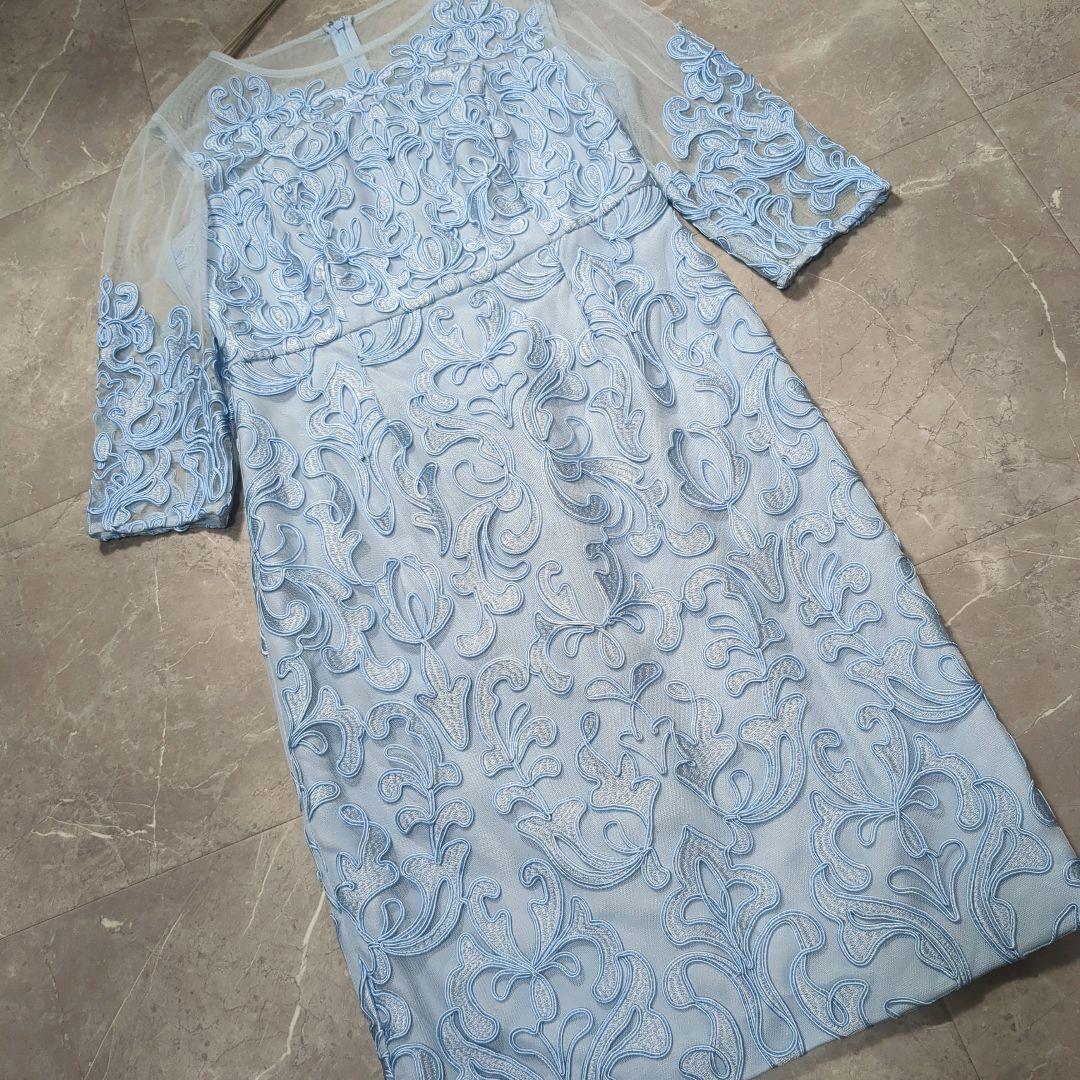 GRACE CONTINENTAL 刺繍 レース タイトワンピース ドレス 36