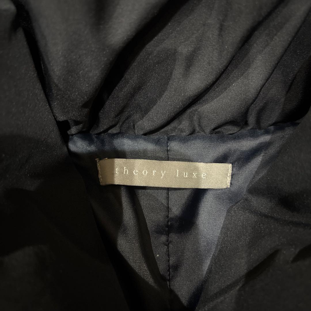 theory luxe ダウンロングコート濃紺