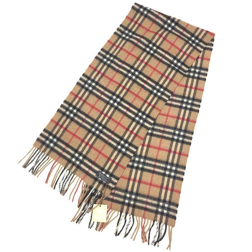 バーバリー BURBERRY ビッグチェックカシミヤ100％マフラー