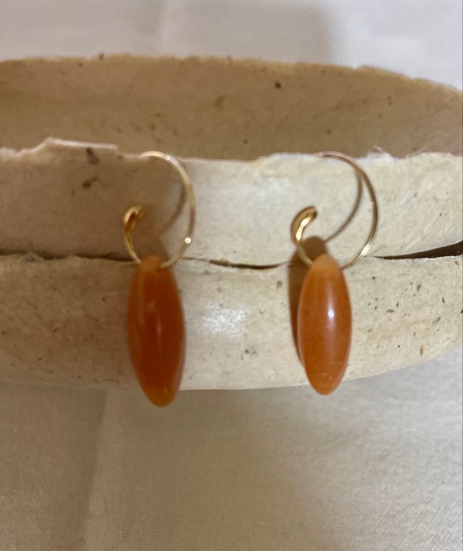 ヨーガンレール K18ピアスフック&瑪瑙ピアス ババグーリ ヨーガンレール K18ピアスフック&瑪瑙ピアス ババグーリ