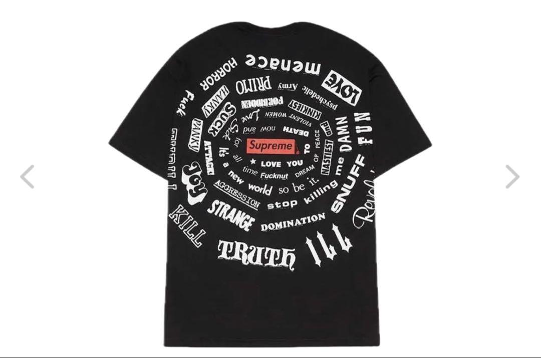 Supreme spiral Tee21SS black Lサイズ