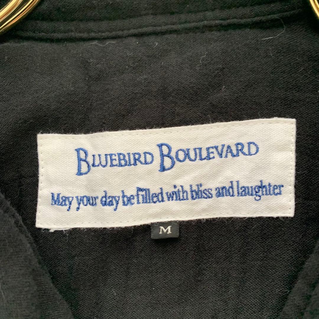 美品✨ブルーバードブルーバード 定番シャツワンピース ブラック