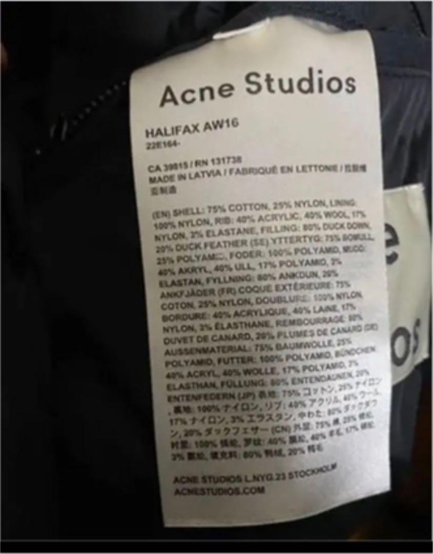 即納最新作 AcneStudios アクネ ダウン コート hVFan-m86345039660 超激得人気