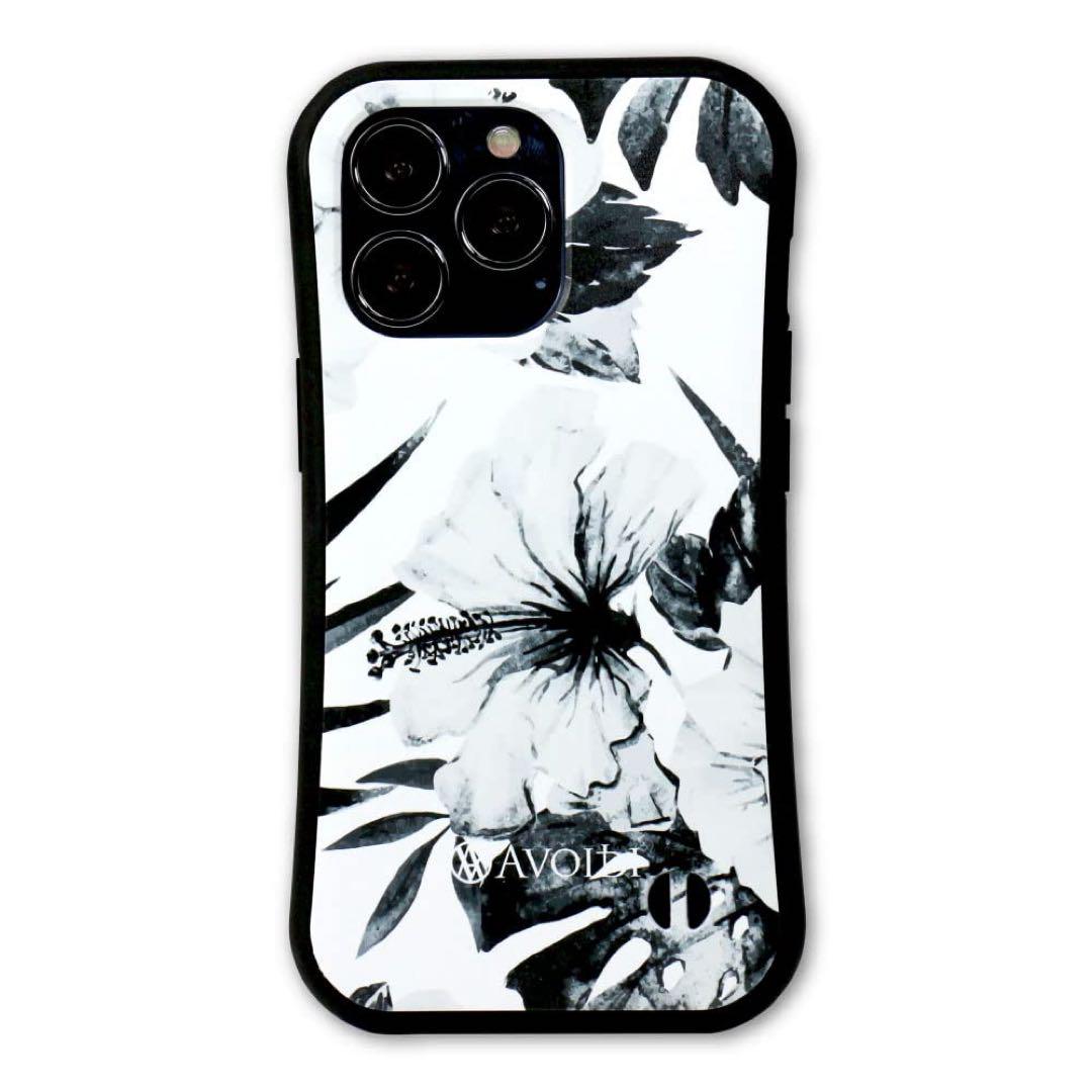 A V Avoidi iPhone13 用 ケース ハイビスカス 白 バンパー