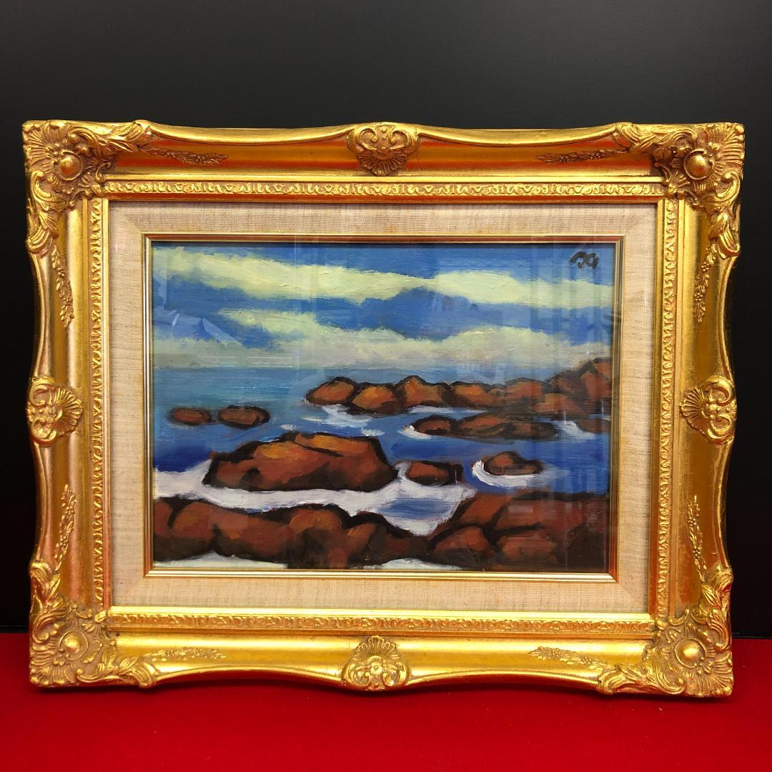 油彩画 風景画 サイン入り 額装 0019 - メルカリ