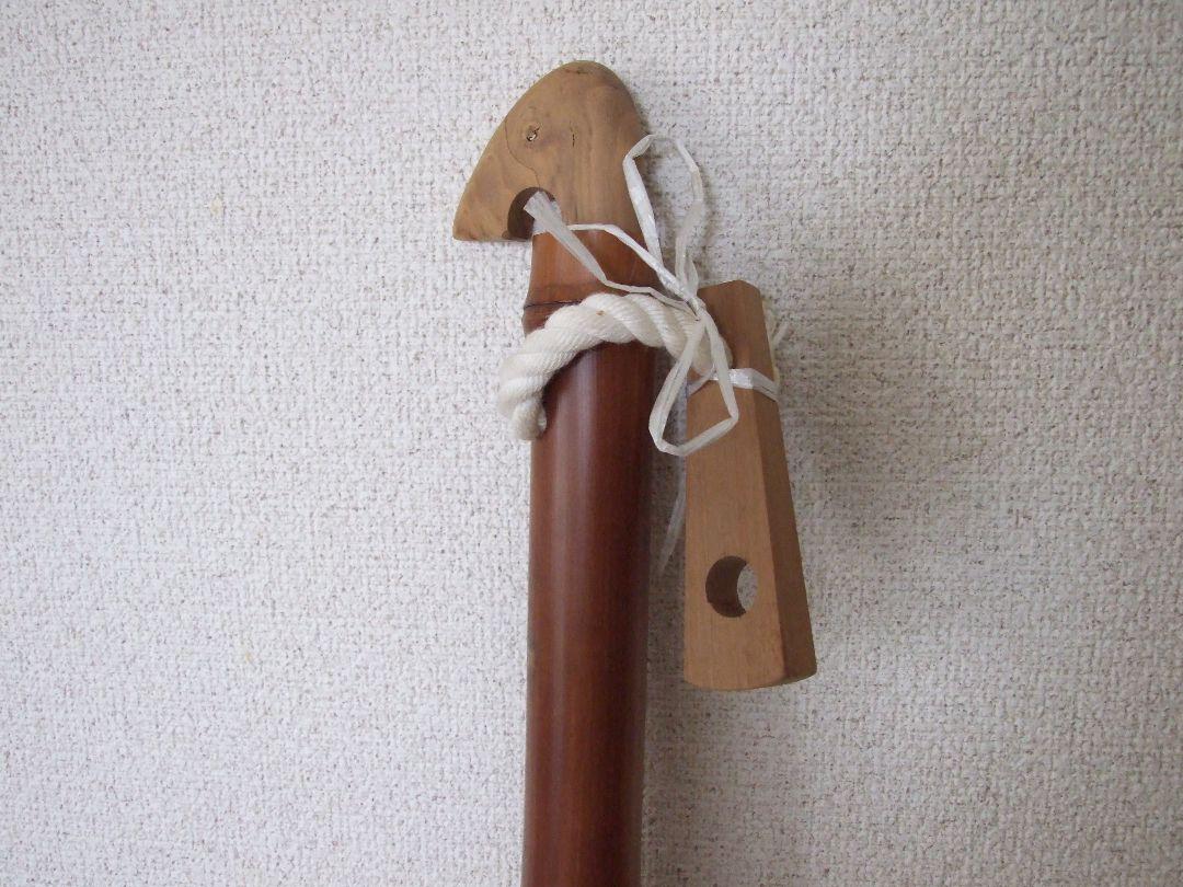 ポイント5倍 〇未使用 155㎝ 古民具 和道具 火鉢 AhkJ9-m86352220008 囲炉裏 棒 竹製 自在鉤 通販新作