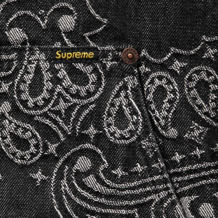 Supreme Bandana Hooded Work Jacket Black