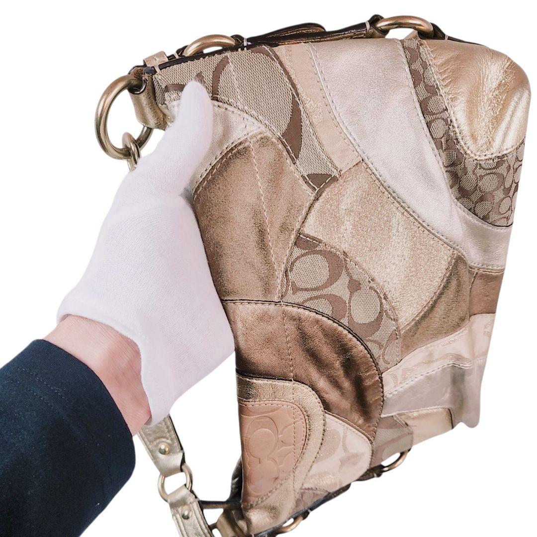 COACH コーチ ワンショルダー バッグ パッチワーク 総柄 ワンハンドル COACH コーチ ワンショルダー バッグ パッチワーク 総柄 ワン