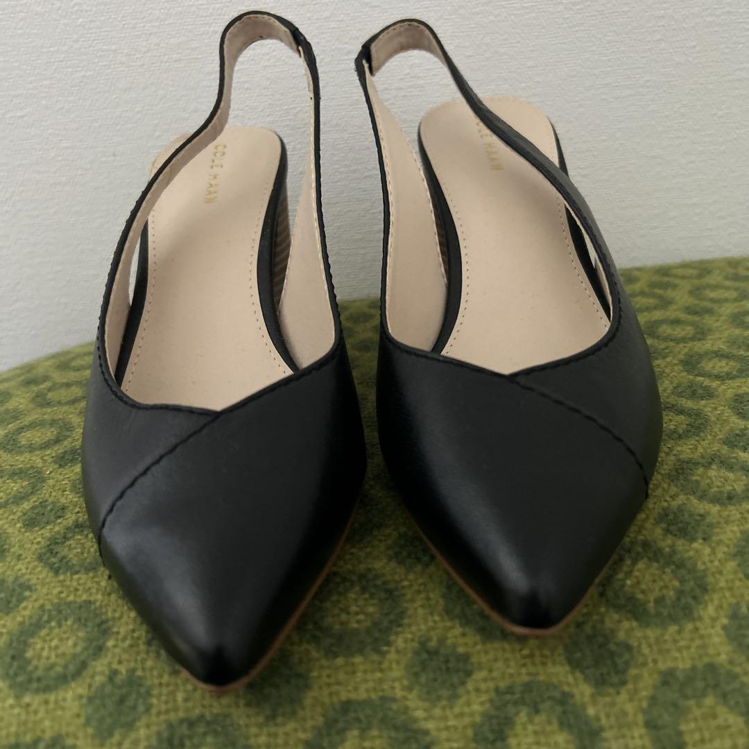 Cole Haan 黒 レザー ミュール 靴