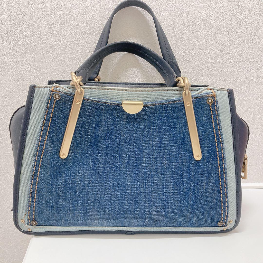 COACH コーチ ドリーマー ティーローズ デニム ハンドバッグ 2way