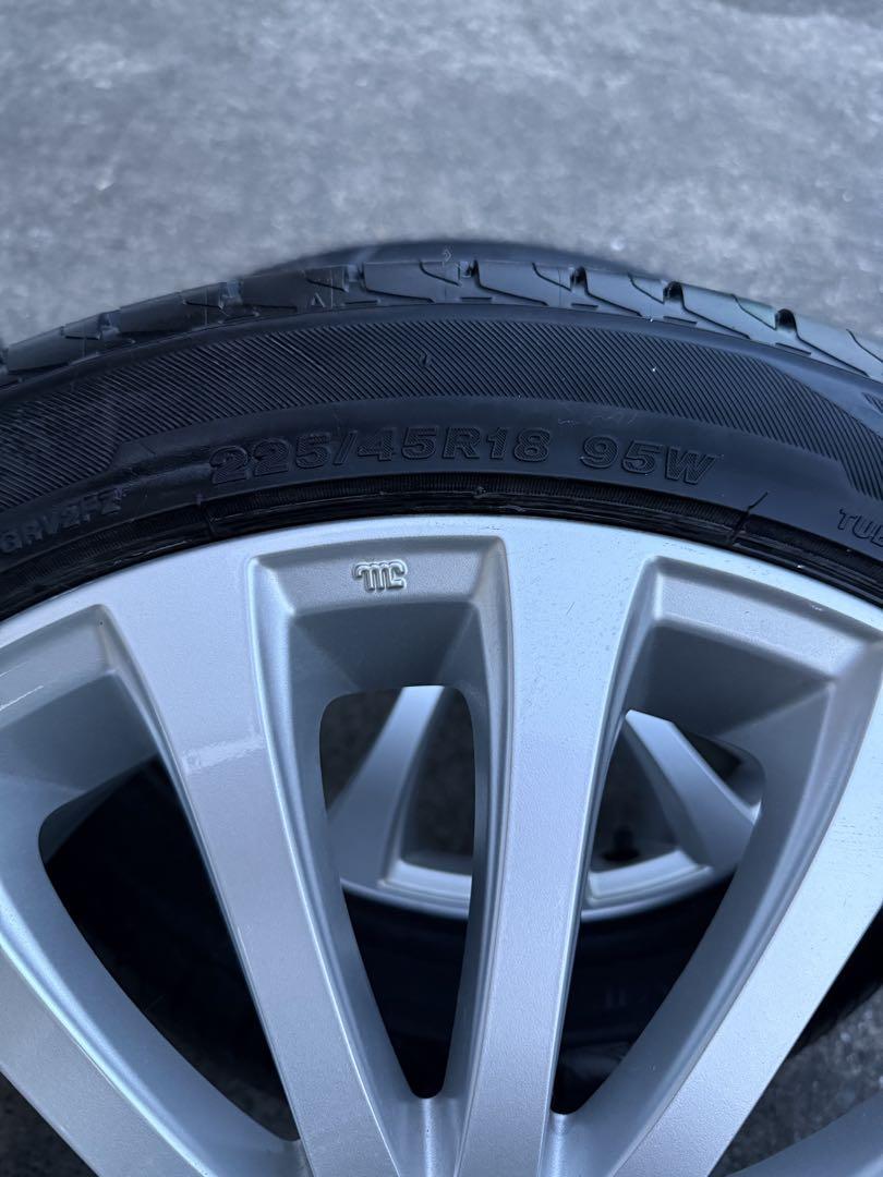 ブリジストンREGNO GRV Ⅱ 225/45/18 4本 スバル純正ホイール
