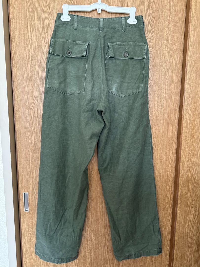 70s ベイカーパンツ コットンサテン ユーティリティパンツ OG-107